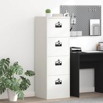 vidaXL Cabinet de Dossier avec tiroir Blanc 44 x 50 x 106.5 cm
