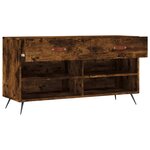 vidaXL Banc à chaussures chêne fumé 102x35x55 cm bois d'ingénierie