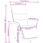 vidaXL Fauteuil inclinable avec repose-pieds jaune clair tissu