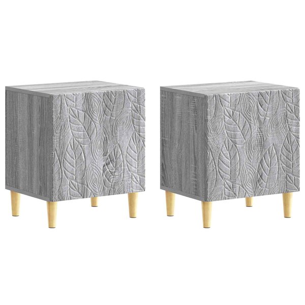 vidaXL Table de chevet 2 Pièces Sonoma gris 43 x 34 5 x 50 cm