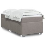 vidaXL Sommier à lattes de lit avec matelas Taupe 80x200 cm Tissu