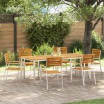 vidaXL Ensemble de Salle à Manger de Jardin 7 Pièces