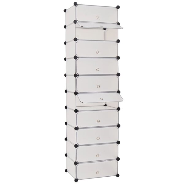 vidaXL Armoire à chaussures avec 10 compartiments Blanc