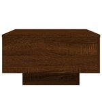 vidaXL Table basse avec lumières LED chêne marron 55x55x31 cm