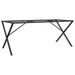 vidaXL Pieds de table à manger cadre en X 180x80x73 cm acier