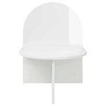 vidaXL Table de chevet Blanc brillant 48 x 49 x 65 cm