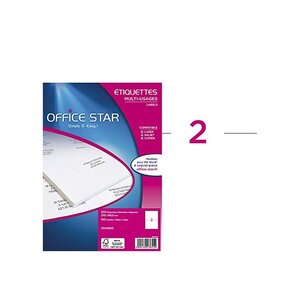 Boite de 200 étiquettes multi-usage 210x148,5 mm office star office star