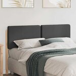 vidaXL Tête de lit capitonnée Brun et gris foncé 150 cm Pin massif