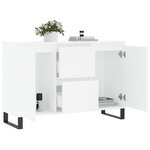 vidaXL Buffet blanc 101 5x35x70 cm bois d'ingénierie