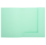 Paquet de 50 chemises 2 rabats SUPER 210g 24x32cm Vert clair x 5 EXACOMPTA