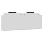 vidaXL Coussin de tête de lit Viana blanc et noir 140 cm similicuir