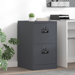 vidaXL Cabinet de Dossier avec tiroir Anthracite 44 x 50 x 106.5 cm
