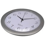 Perel horloge murale 30 cm blanc et argenté