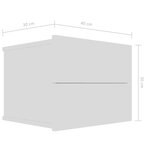 vidaXL Tables de chevet 2 Pièces Blanc 40x30x30 cm Bois d'ingénierie