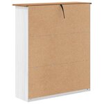 vidaXL Hutch ASKIM Blanc 91 x 30 x 104 cm Bois massif en pin