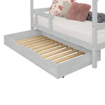 Tiroir de lit 90 x 190 avec sommier BUDDY - gris clair
