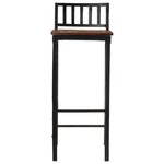 vidaXL Chaises de bar lot de 2 bois de récupération massif