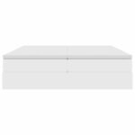 vidaXL Lit avec rangement et matelas avec matelas Blanc 200 x 200 cm