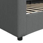 vidaXL Lit de repos sans matelas gris foncé 90x200 cm tissu