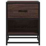 vidaXL Table de chevet chêne marron 40x31x50 cm bois d'ingénierie