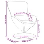 vidaXL Fauteuil œuf Noir 63 x 73 x 90 cm tissu