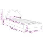 vidaXL Cadre de lit avec tête de lit Noir 90 x 190 cm PU