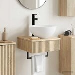 vidaXL Basin de lavage mural Chêne Sonoma 40 x 41 x 40 5 cm