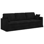 vidaXL Canapé Noir 228 x 78 x 80 cm Velours