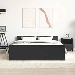 vidaXL Cadre de lit sans matelas noir 120x190 cm