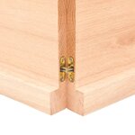 vidaXL Dessus de table 120x60x(2-4) cm bois de chêne massif non traité