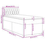 vidaXL Sommier à lattes de lit avec matelas Marron foncé 80x200 cm
