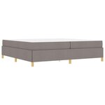 vidaXL Lit à ressorts avec matelas Taupe et blanc 200 x 200 cm tissu