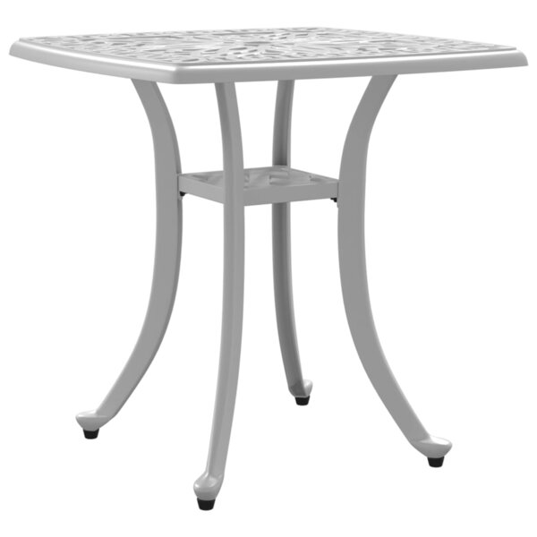 vidaXL Table de jardin blanc 53x53x53 cm aluminium coulé