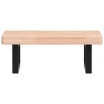 vidaXL Étagère de vasque murale acier et bois massif de hêtre