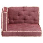vidaXL Ensemble de coussins de canapé palette 3 Pièces Rouge bordeaux