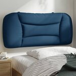 vidaXL Coussin de tête de lit bleu 80 cm tissu