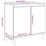 vidaXL Armoire d'évier chêne artisanal 58x33x60 cm bois d'ingénierie