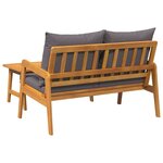 vidaXL Ensemble bistrot avec coussin 2 Pièces Marron Bois d'acacia massif
