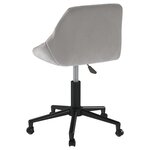 Chaise fauteuil siège pivotante de bureau informatique étude clairvelours gris 02_0024115