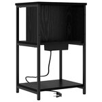vidaXL Cabinet de chevet Chêne noir 38 x 31 x 61 cm Bois d'ingénierie