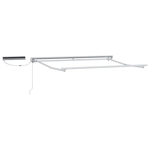 vidaXL Cadre de store rétractable électrique Blanc 3 5 x 2 m Acier