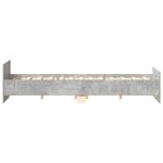 vidaXL Cadre de lit sans matelas gris béton 200x200 cm