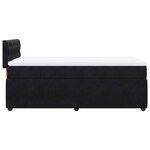 vidaXL Sommier à lattes de lit avec matelas Noir 90x200 cm Velours