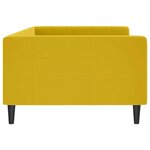 vidaXL Lit de repos sans matelas jaune 100x200 cm velours