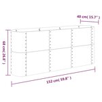 vidaXL Lit surélevé de jardin Acier enduit de poudre Argenté