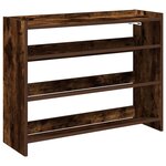 vidaXL Étagère à chaussures chêne fumé 80x25x62 cm bois d'ingénierie