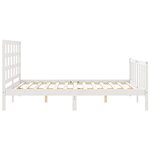 vidaXL Cadre de lit sans matelas blanc 160x200 cm bois de pin massif