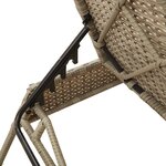 vidaXL Chaises longues avec coussins lot de 2 gris résine tressée