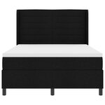 Lit à ressorts vidaXL avec matelas noir 160x200 cm en tissu