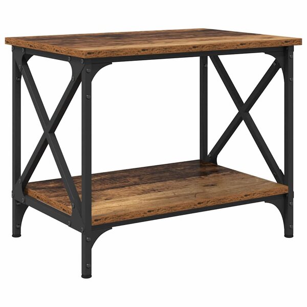 vidaXL Table d'appoint Vieux bois 55 x 38 x 45 cm Bois d'ingénierie